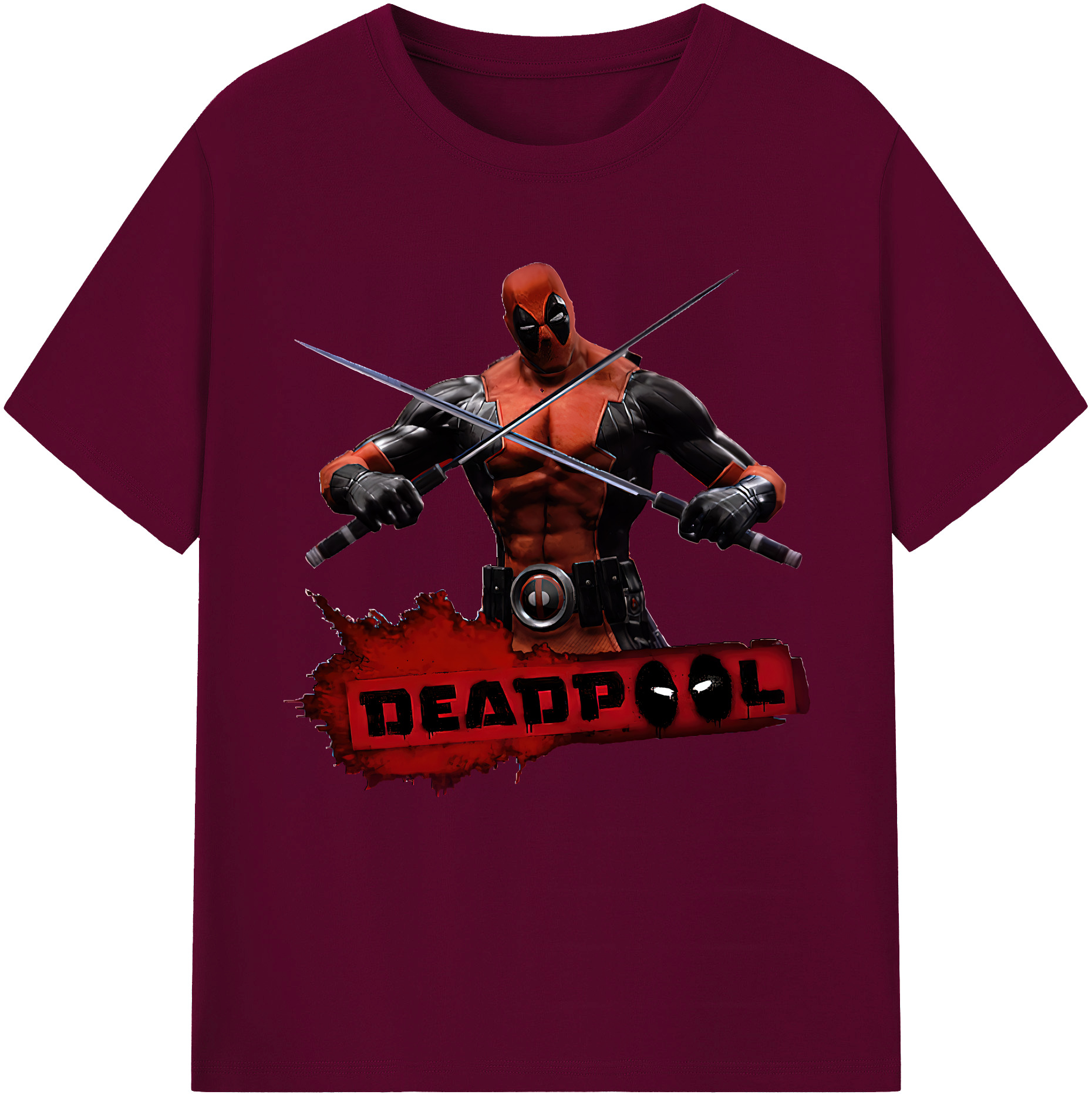 （画像用） Deadpool デッドプール レディースカジュアルプリントTシャツ（綿100％）